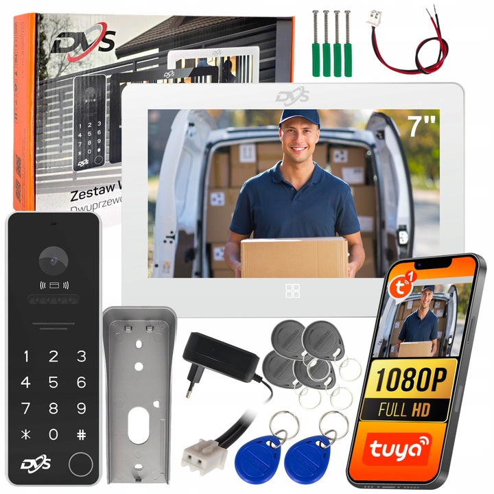 WIDEODOMOFON WIDEO DOMOFON WiFi DOTYKOWY DZWONEK BRAMA BRELOKI AUDIO TUYA