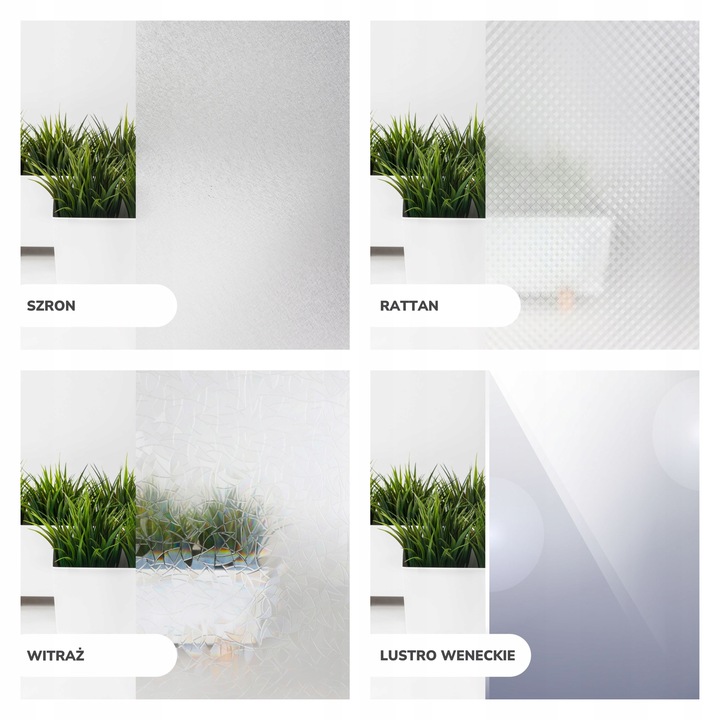 FOLIA OKIENNA STATYCZNA 60x150 MLECZNA KWIATY PASY WZORY OKLEINA