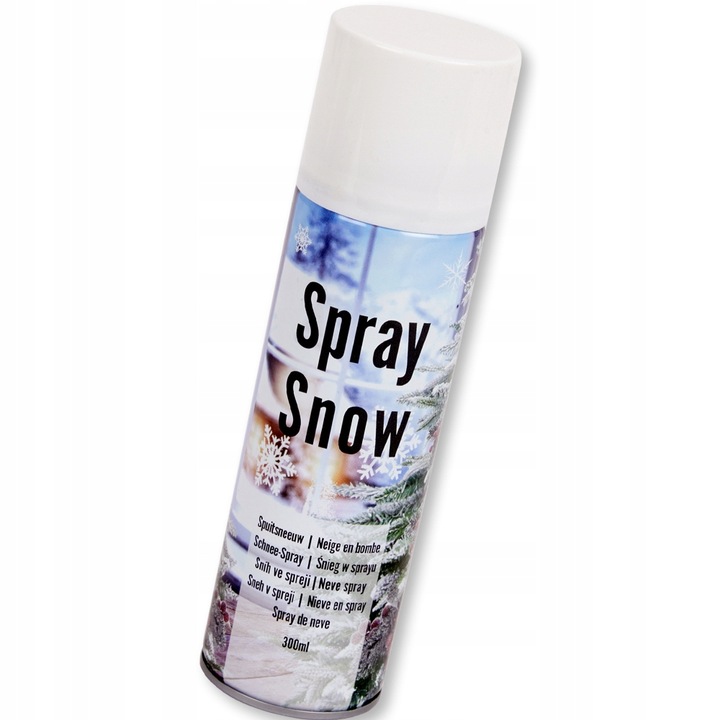 SZTUCZNY ŚNIEG W SPRAYU SPRAY WYDAJNY DO ZDOBIEŃ REALISTYCZNY BUTELKA 300ml