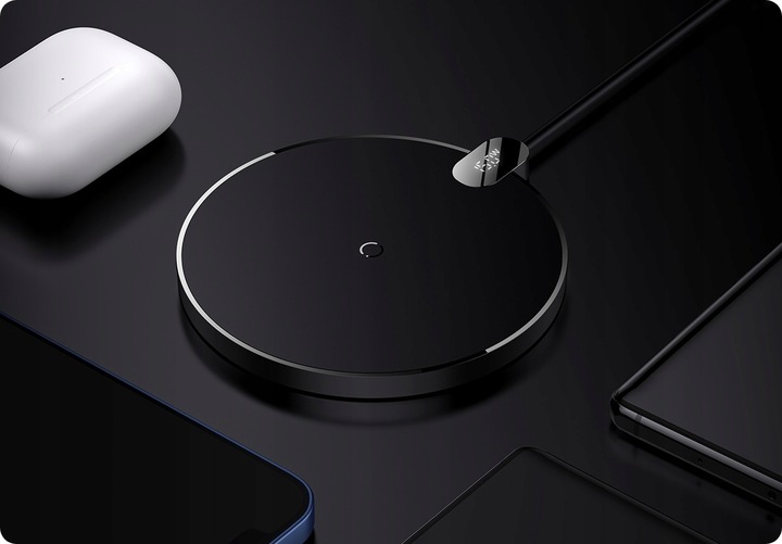 BASEUS SZYBKA ŁADOWARKA DO TELEFONU INDUKCYJNA BEZPRZEWODOWA QI 15W LED