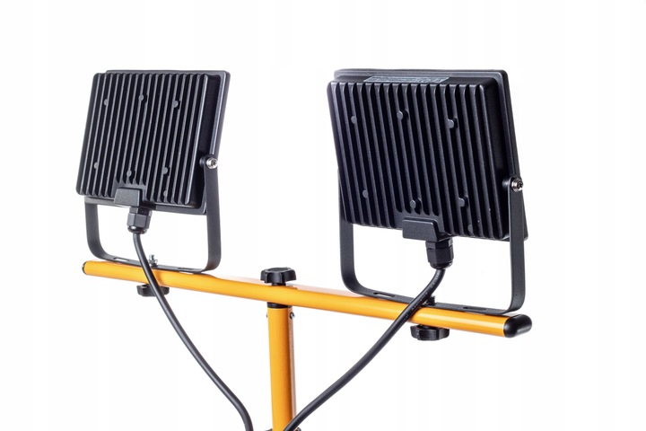 Halogen LED Statyw Budowlany Naświetlacz 2X 60W Zestaw Stojak RIWALL