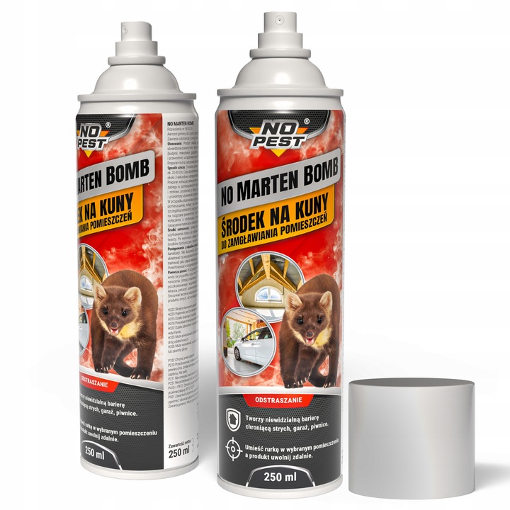BOMBA ŚRODEK PREPARAT NA KUNY DO ODSTRASZANIA KUN DO GARAŻU PODDASZA 3