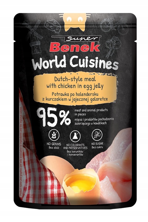 Saszetki dla kota Benek Kuchnie Świata Potrawki dla kota Mix smaków