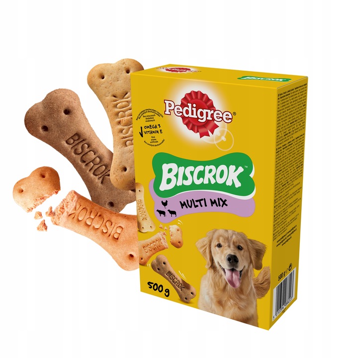PEDIGREE Biscrok ciastka dla psa w kształcie kostek 2x500 g