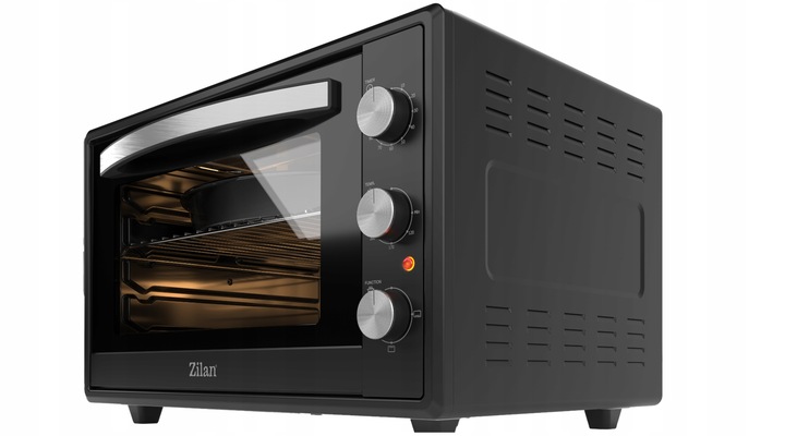 PIEKARNIK ELEKTRYCZNY MINI GRILL TIMER CZARNY XXL 2000W 65L