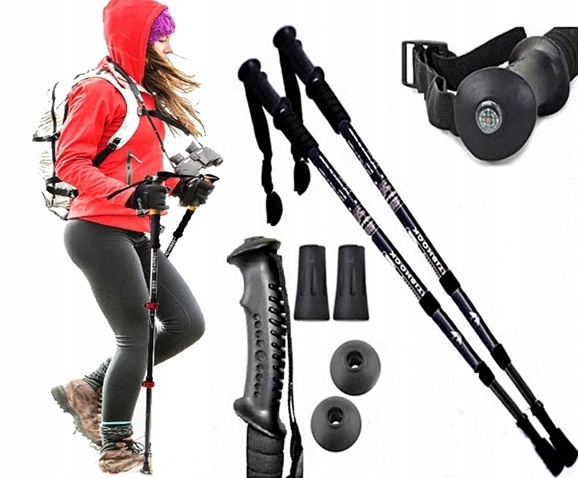 KIJKI DO CHODZENIA NORDIC WALKING ZESTAW PIĘKNE NASYCONE KOLORY+GRATISY