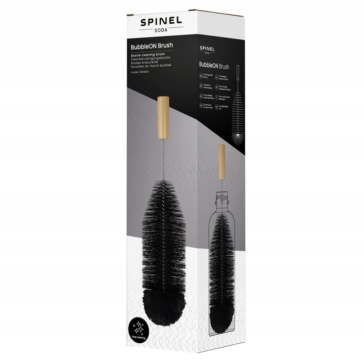 SZCZOTKA SPINEL SODA DO MYCIA CZYSZCZENIA BUTELEK DO SATURATORA CZARNA