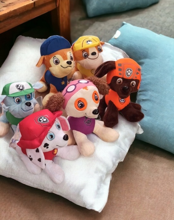 Patrol Marhsal Chase Zuma Sky Everest Rubble ZESTAW MASKOTKA PLUSZAK PIESKI