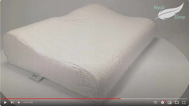 PODUSZKA ORTOPEDYCZNA DO SPANIA PROFILOWANA Z WGŁĘBIENIEM PIANKA MEMORY
