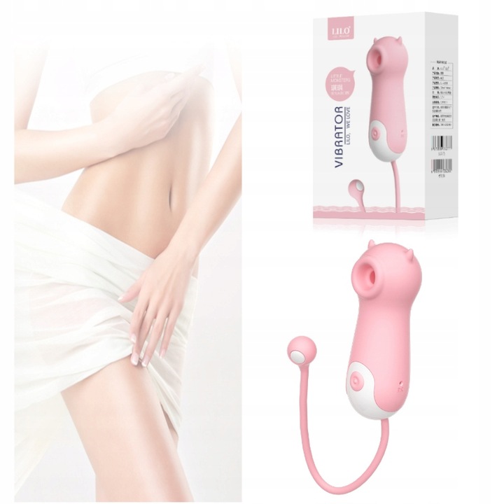 WIBRATOR SSĄCY ŁECHTACZKĘ, MASAŻER Z AKUMULATOREM