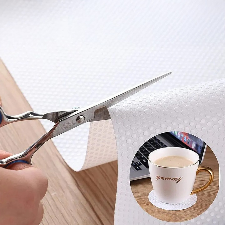 Mata antypoślizgowa biała 500x50cm ochronna do szuflad szafek kuchni