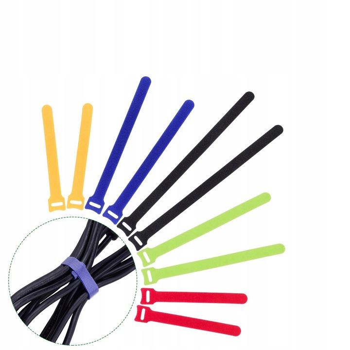 OPASKA RZEP paski organizer do kabli OPASKA TAŚMA RZEPOWA 30 sztuk