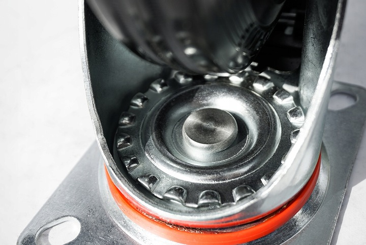 KÓŁKA OBROTOWE 75mm 200kg KOŁA METALOWO GUMOWE ZESTAW JEZDNY WÓZKÓW