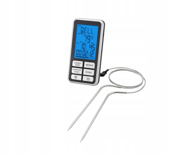 BEZPRZEWODOWY TERMOMETR DO GRILLA WĘDZARNI DOMOWY DO MIĘSA STEKÓW 2x