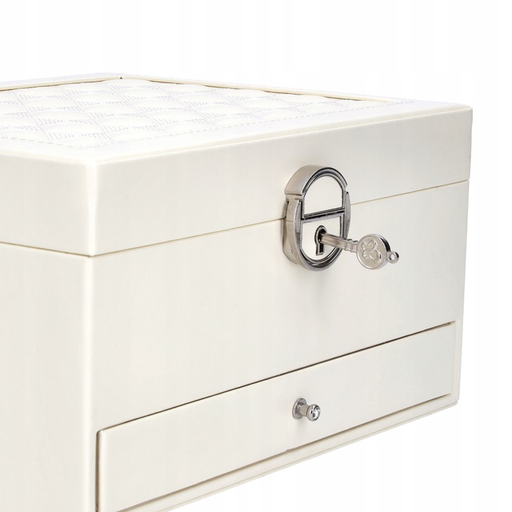 SZKATUŁKA NA BIŻUTERIĘ PUDEŁKO KUFEREK POJEMNY ORGANIZER ELEGANCKI C2