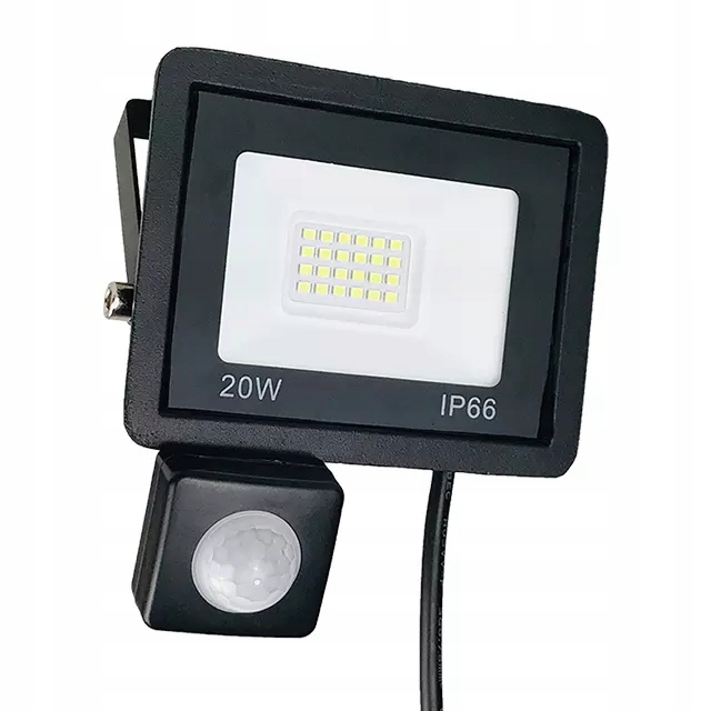 HALOGEN Naświetlacz LED z CZUJNIKIEM RUCHU 20W SZKŁO HARTOWANE Lampa