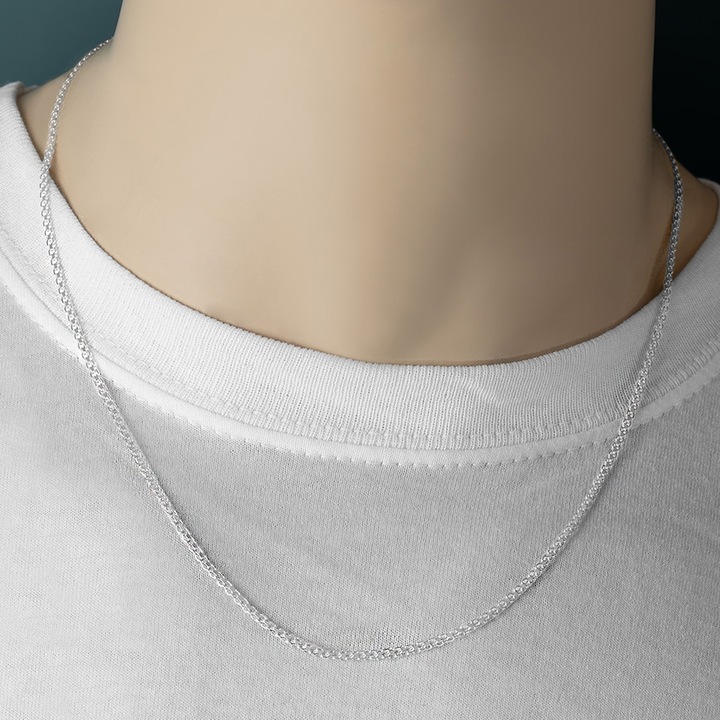 SREBRNY ŁAŃCUSZEK DAMSKI BISMARK SOLIDNY 55cm/2mm SREBRO PRÓBA 925+GRATISY