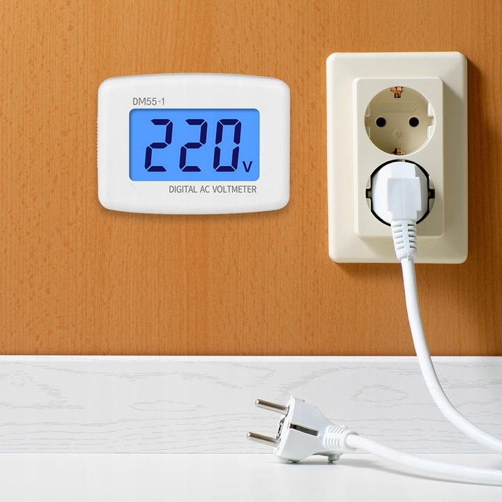 Cyfrowy woltomierz tester miernik napięcia w sieci w gniazdku AC 80-300V