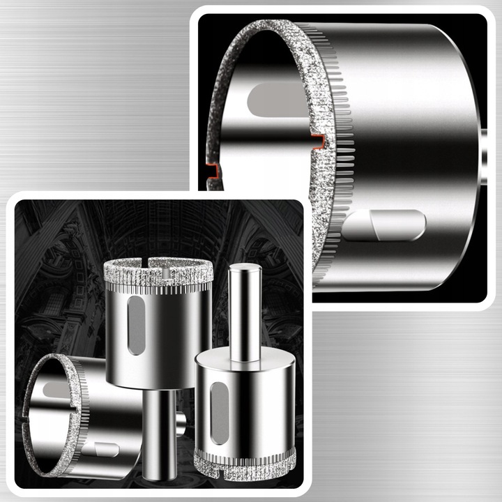 WZMOCNIONE OTWORNICE DIAMENTOWE DO GRESU PŁYTEK GLAZURY SZKŁA 10szt