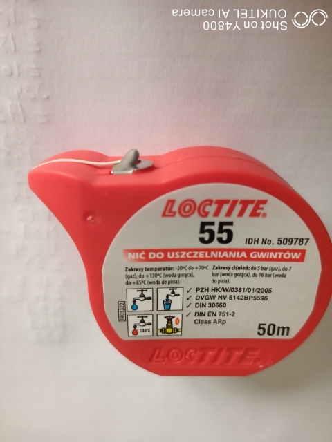 Nić do uszczelniania gwintów Loctite 55