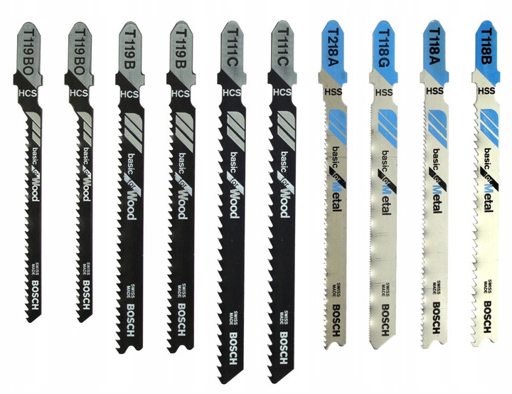 BOSCH Zestaw 10 brzeszczotów do wyrzynarek