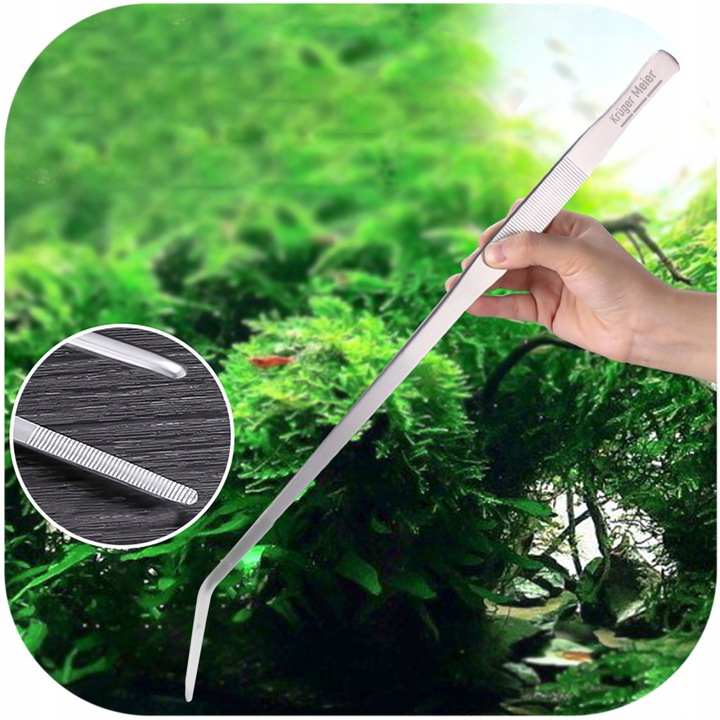 PĘSETA ZAGIĘTA DŁUGA 48CM DO PIELĘGNACJI ROŚLIN