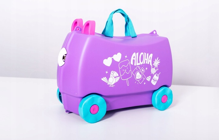 Walizka kabinowa dla dzieci jeżdżąca podróżna jeździk MAGIC TRAVEL HOLIDAY