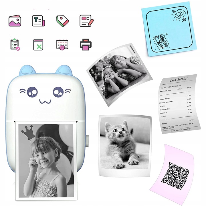 APARAT NATYCHMIASTOWY DRUKARKA DO ZDJĘĆ DRUKUŚ DLA DZIECI ZESTAW 11 ROLEK