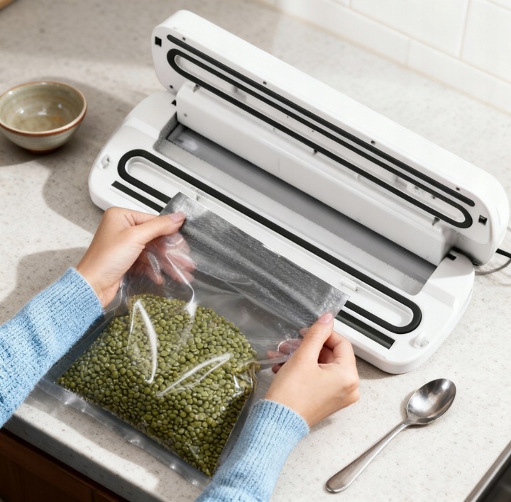 ZGRZEWARKA PRÓŻNIOWA DO ŻYWNOŚCI PAKOWARKA 110W ZESTAW WORKÓW XXL