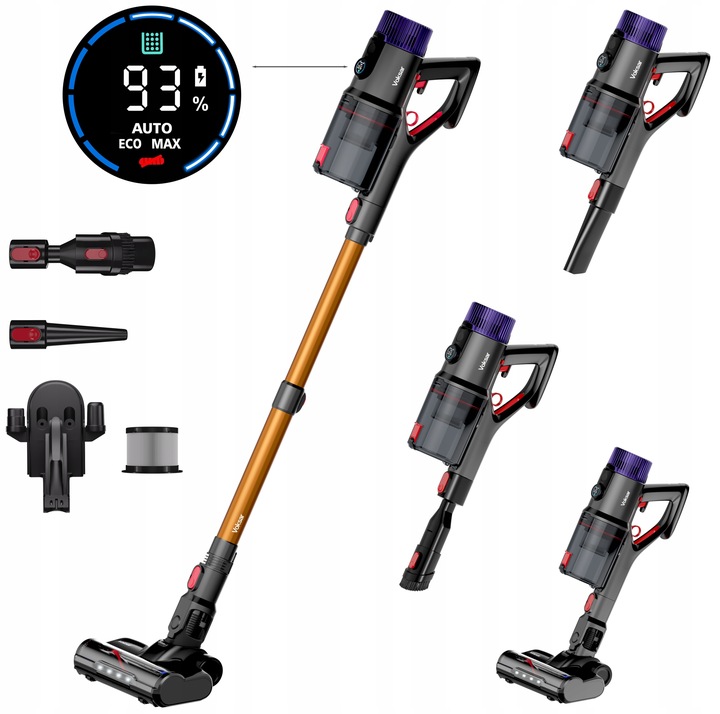 Odkurzacz Bezprzewodowy Pionowy Ręczny VOKSAR V11 5w1 LED 600W MOCNY