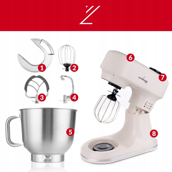 ROBOT PLANETARNY KUCHENNY MIKSER GRZANA MISA WAGA WYŚWIETLACZ