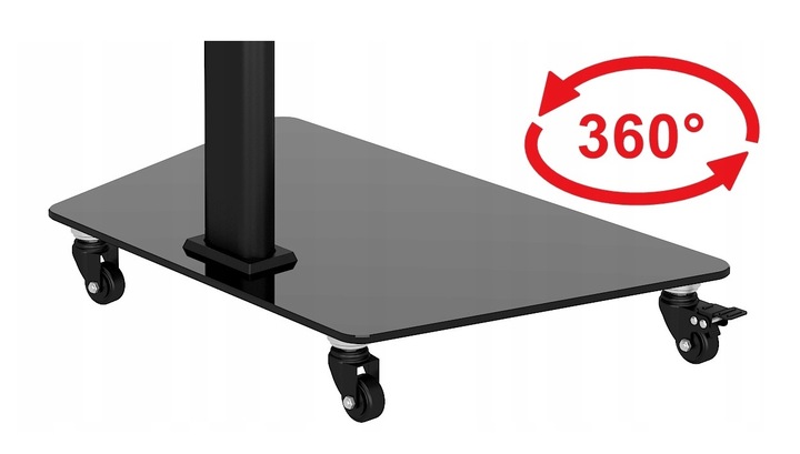 Stojak podlogowy TV na kółkach mobilny 32 40 43 48 50 55 58 65 cali