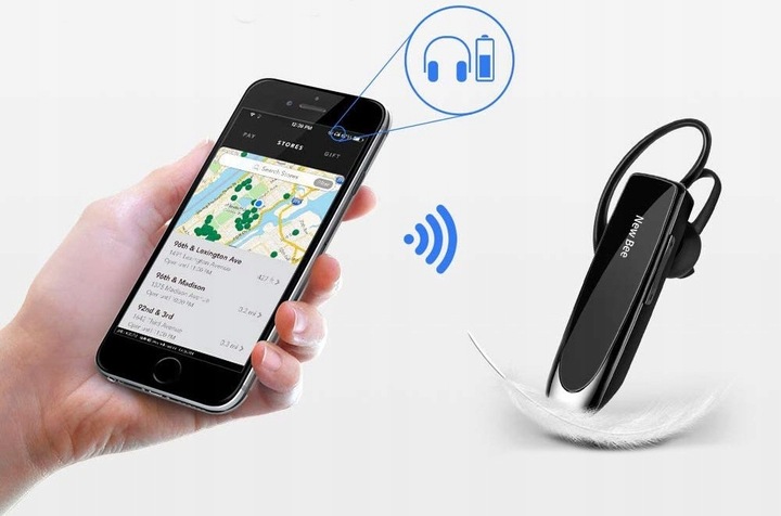 SŁUCHAWKA DO UCHA BLUETOOTH DLA KIEROWCY TIRA AUTA KURIERA DOSTAWCY LEKKA