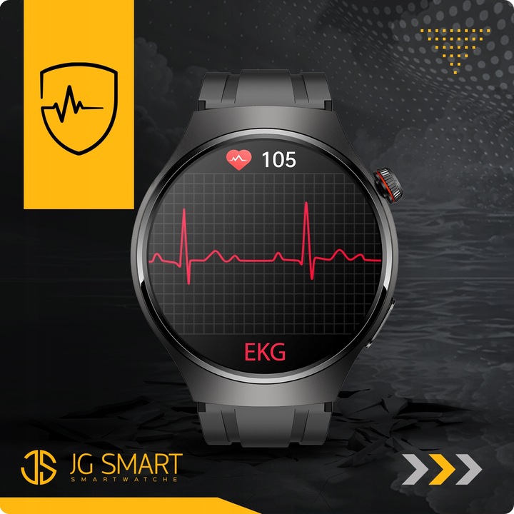 SMARTWATCH DO POMIAR GLUKOZY POLSKIE MENU ROZMOWY ZEGAREK MĘSKI + 3 PASKI