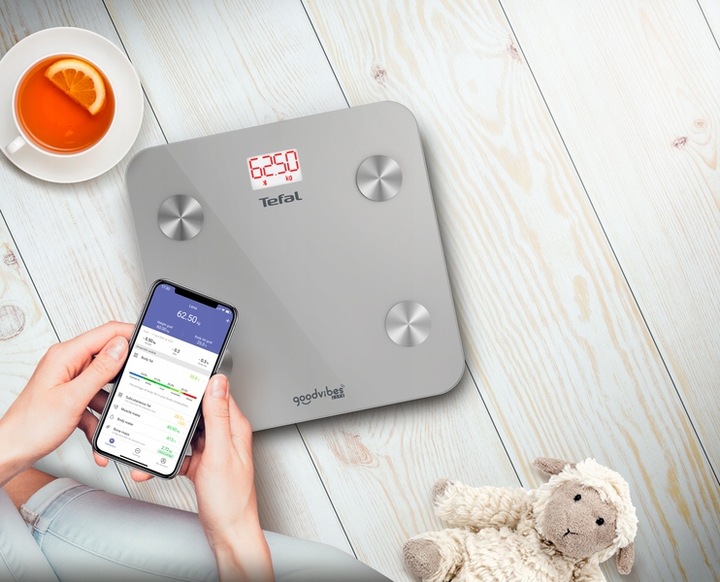 Waga łazienkowa analityczna Tefal Goodvibes BM9600 BMI pomiar tłuszczu