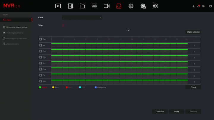 REJESTRATOR DO MONITORINGU SIECIOWY NVR IP 9 KANAŁOWY 12MPx 4K
