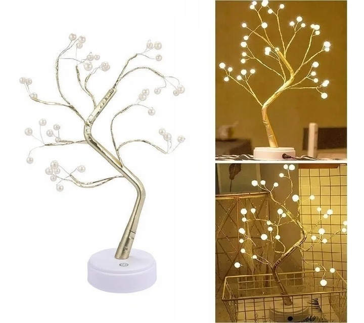 LAMPKA Z MOTYWEM DRZEWKA BONSAI 50 CM ŚWIECĄCE USB NA BATERIE
