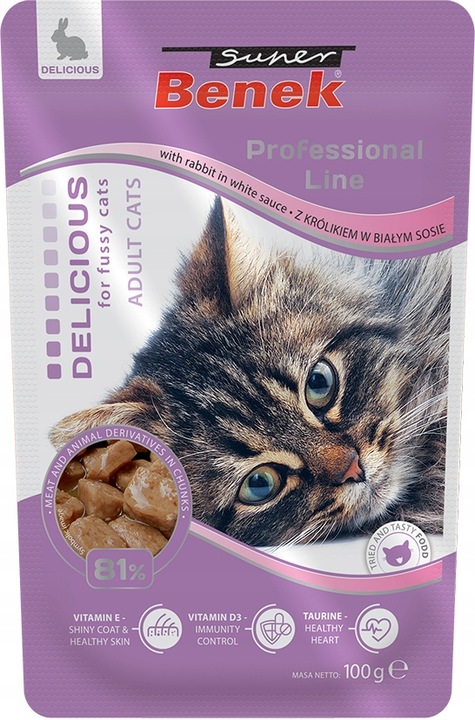 Mokra karma dla kota Super Benek Saszetki dla Kota Mix Smaków 24x100g