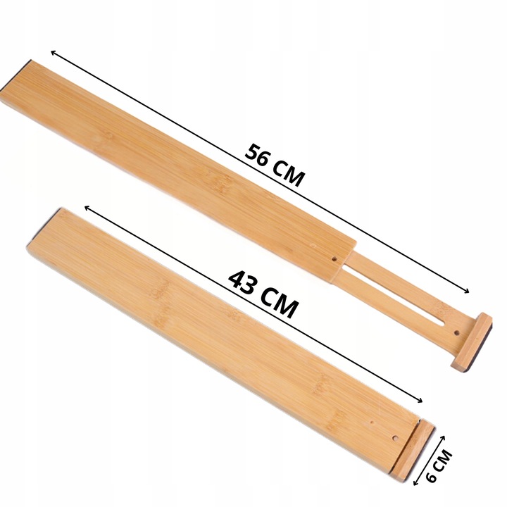 Przegrody do szuflad rozsuwane bambusowe organizer separator