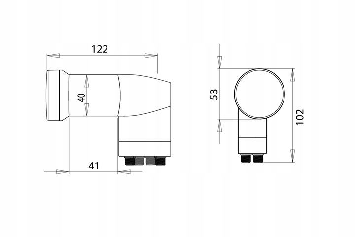 KONWERTER SATELITARNY ULTRA 4K UHD QUAD 4 GNIAZDA POCZWÓRNY