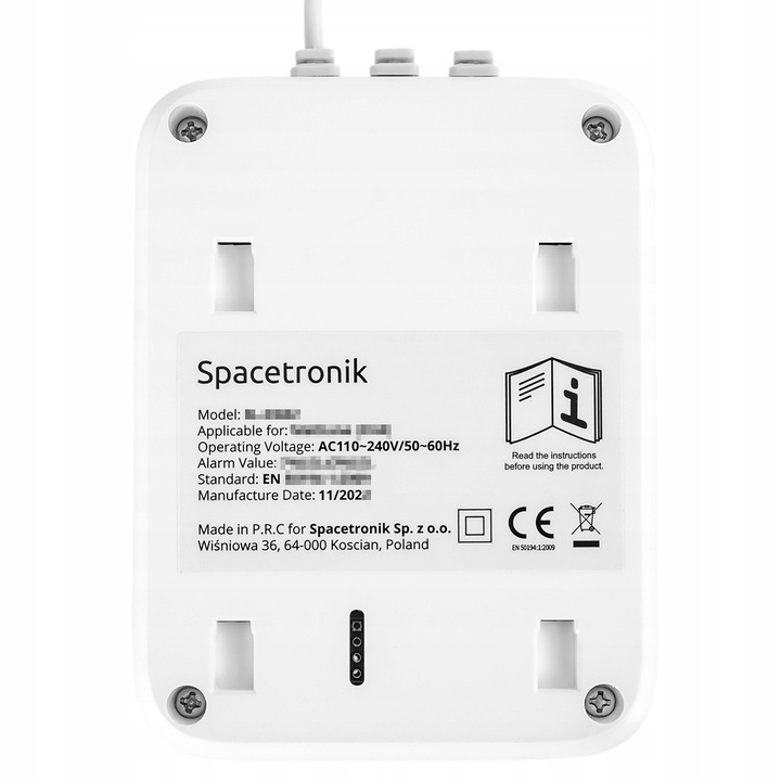 Czujnik Gazu z Alarmem LPG Propan Butan Spacetronik detektor ŻYWOTNOŚĆ