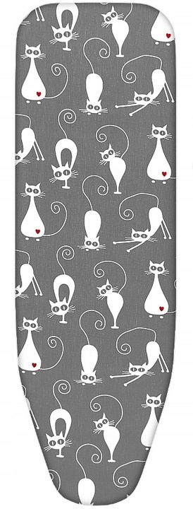 Pokrowiec na deskę do prasowania z kotami podkładem PREMIUM BAWEŁNA 100%