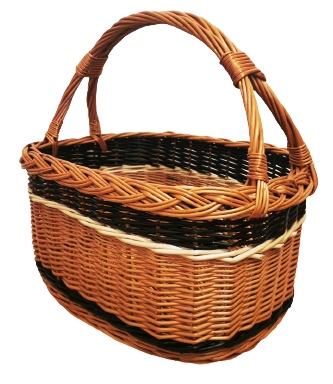 B.MOCNY KOSZ koszyk na zakupy wiklinowy,GRZYBY