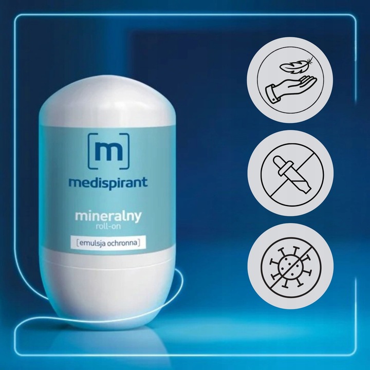 Medispirant Mineralny Roll-on 40 ml antyperspirant dla wrażliwej skóry