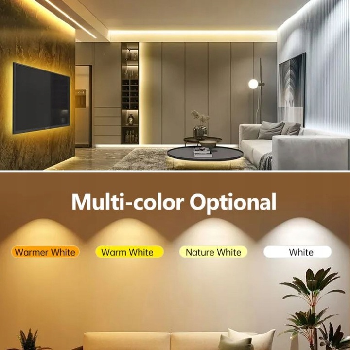 ZESTAW Taśma LED 3000K BIAŁA CIEPŁA 5m - TAŚMA+ ZASILACZ+ PILOT+