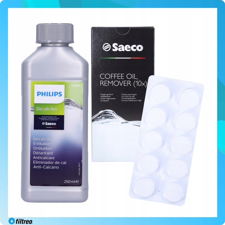 Odkamieniacz SAECO PHILIPS CA6700 250 ml i Tabletki Zestaw do