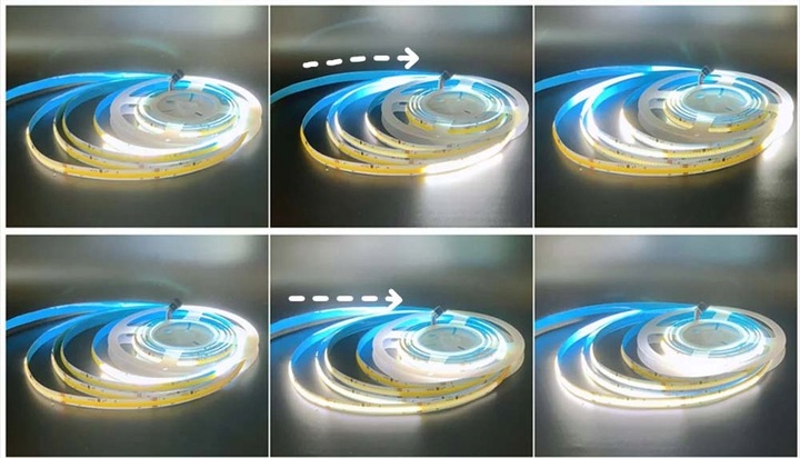 TAŚMA LED COB IP20 24V 360d Magic Pixel PŁYNĄCA WS2811 cyfrowa 1m