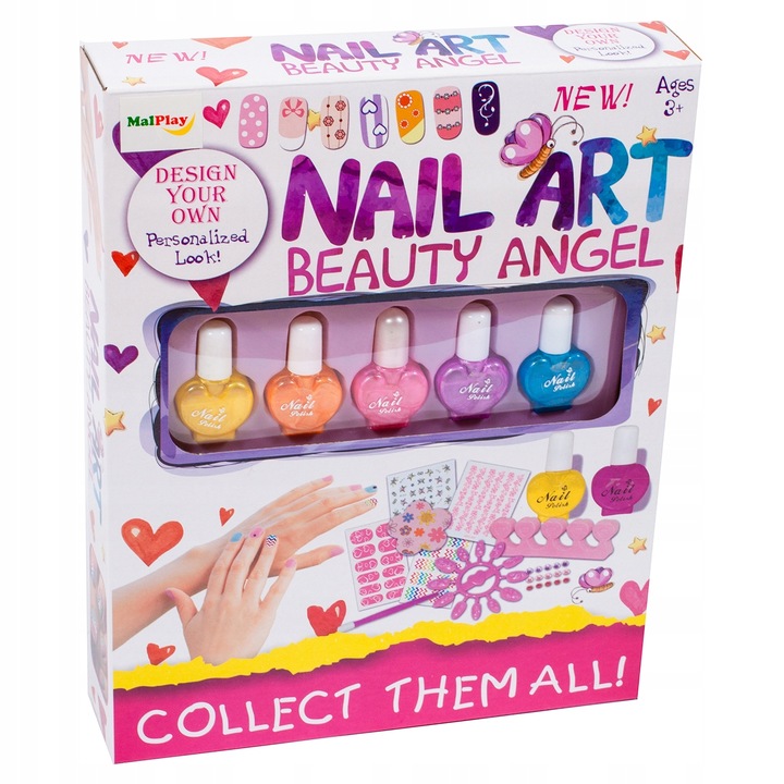 ZESTAW DO PIELĘGNACJI STUDIO SALON PAZNOKCI LAKIER DLA DZIECI DZIEWCZYNKI