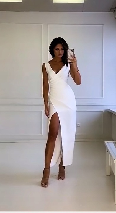 Zoja ECRU SUKIENKA na jedno ramię ślubna L