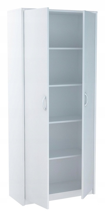 SZAFA REGAŁ BIAŁY TOM NA SEGREGATORY, BUTY 75 x 35 x 180 CM